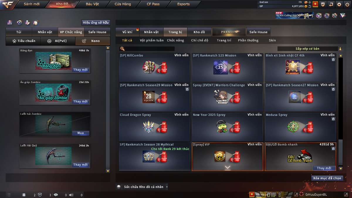 shop acc cf uy tin gia re